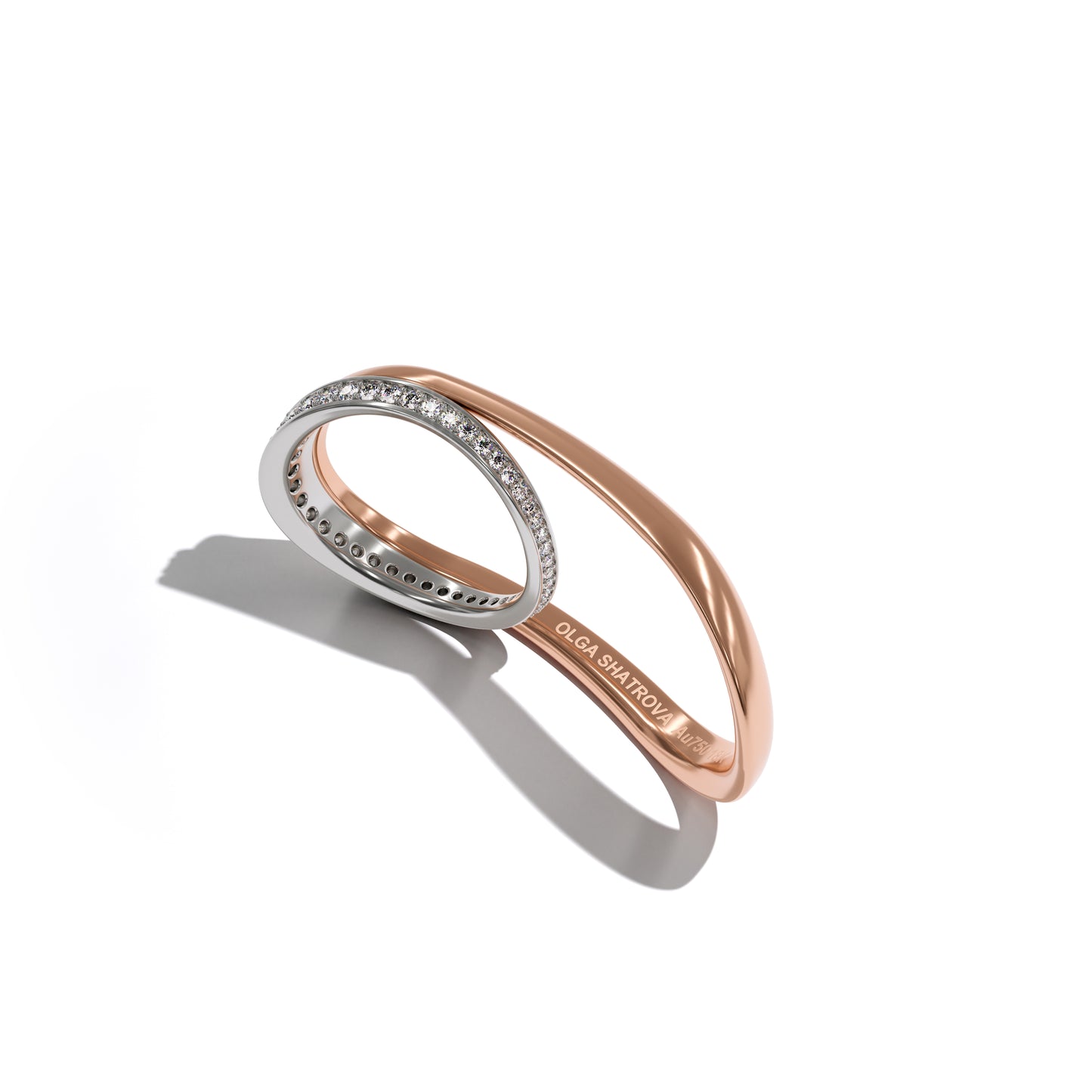 Two-finger ring LOS ANGELES smooth