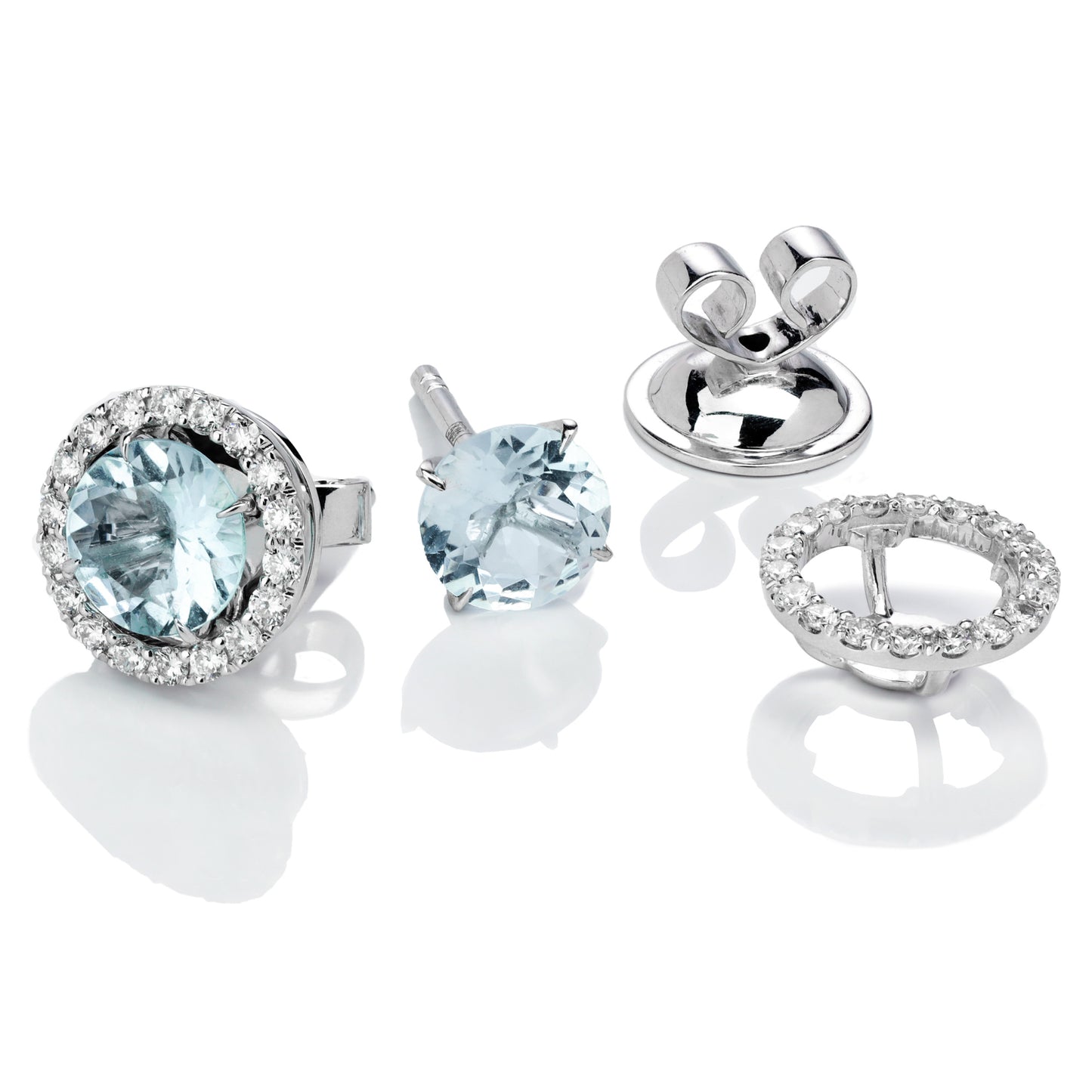 Earring studs TRANSFORMERS aquamarine