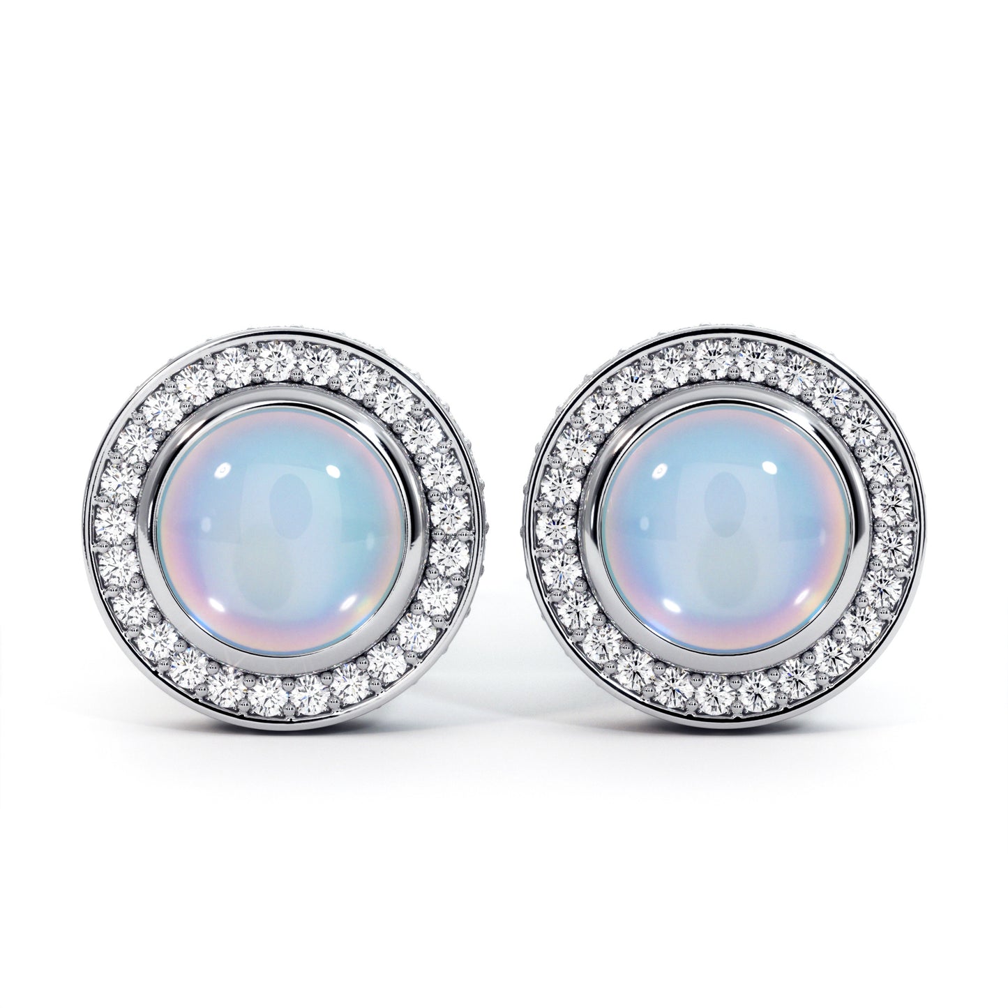 Earrings SATELLITE moonstone