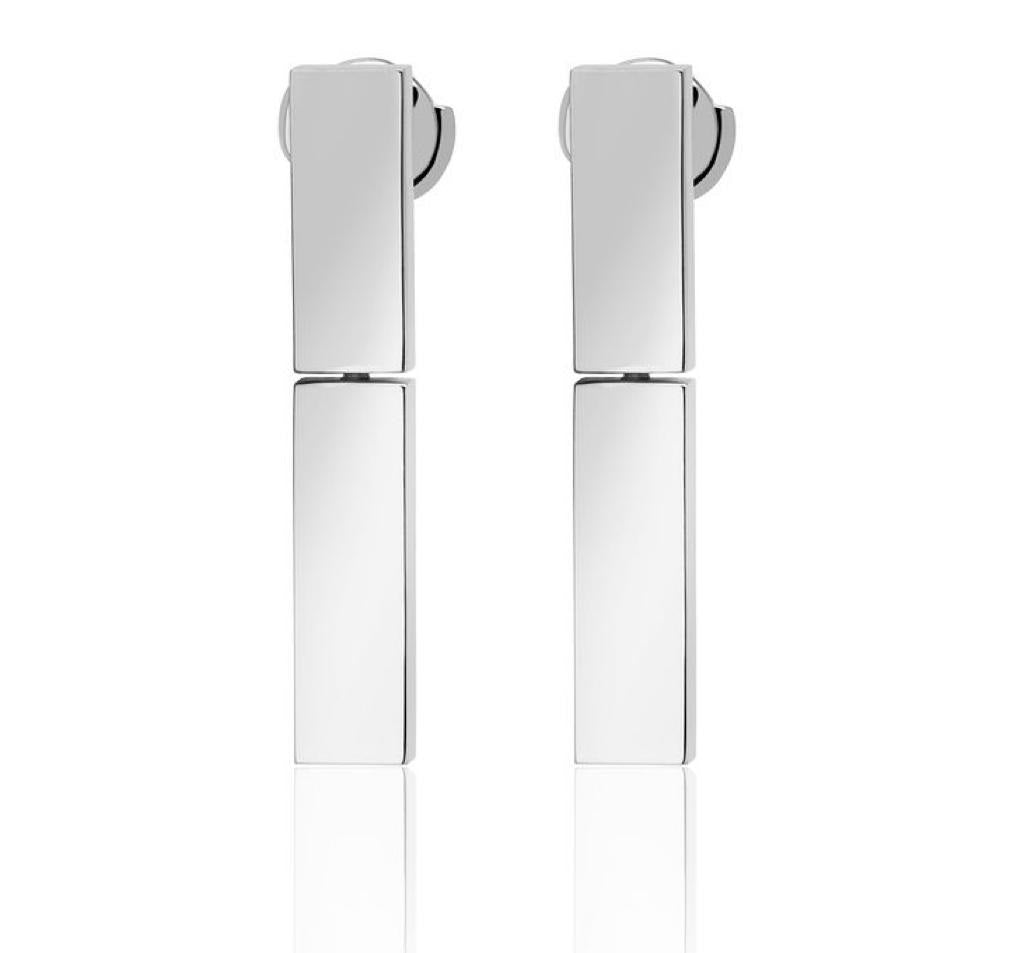 Earrings BAGUETTE ruby