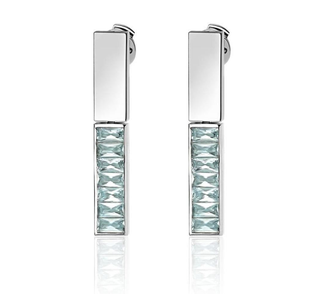 Earrings BAGUETTE Sky Blue topaz