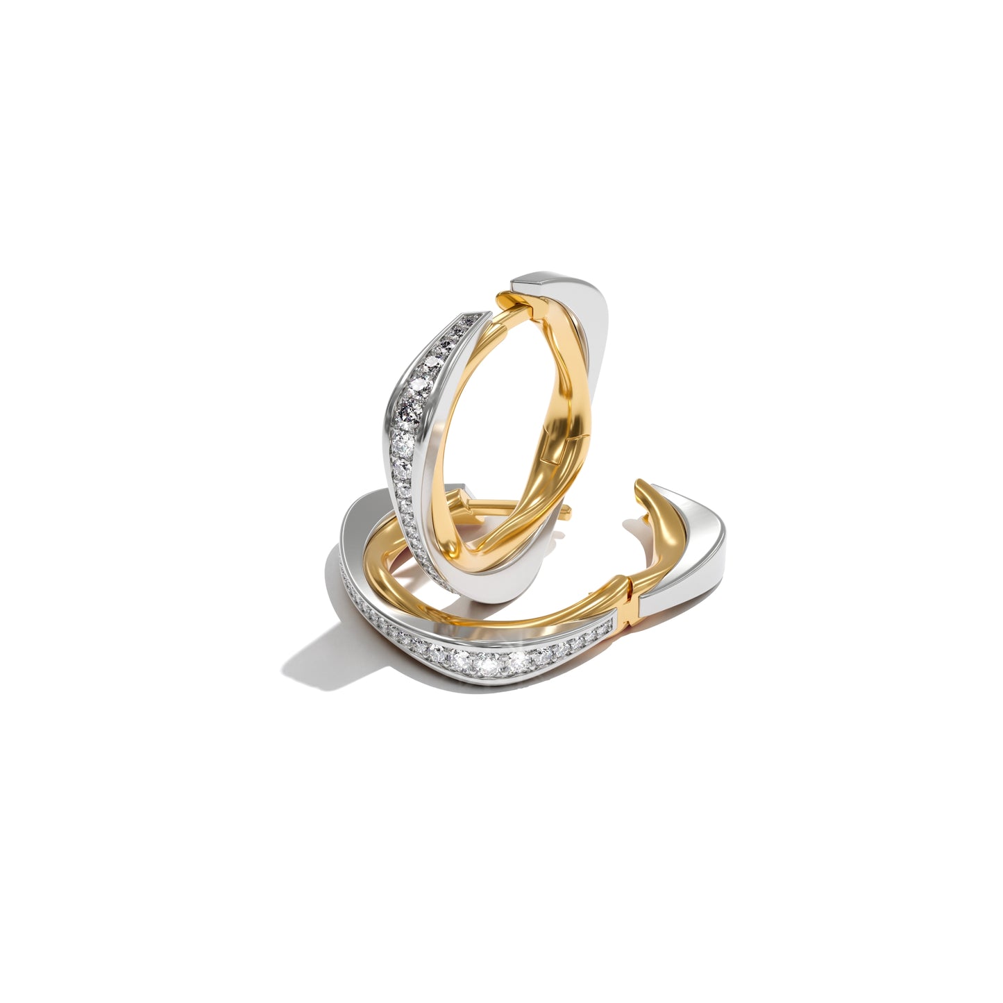 Earrings LOS ANGELES three angles (hoops)