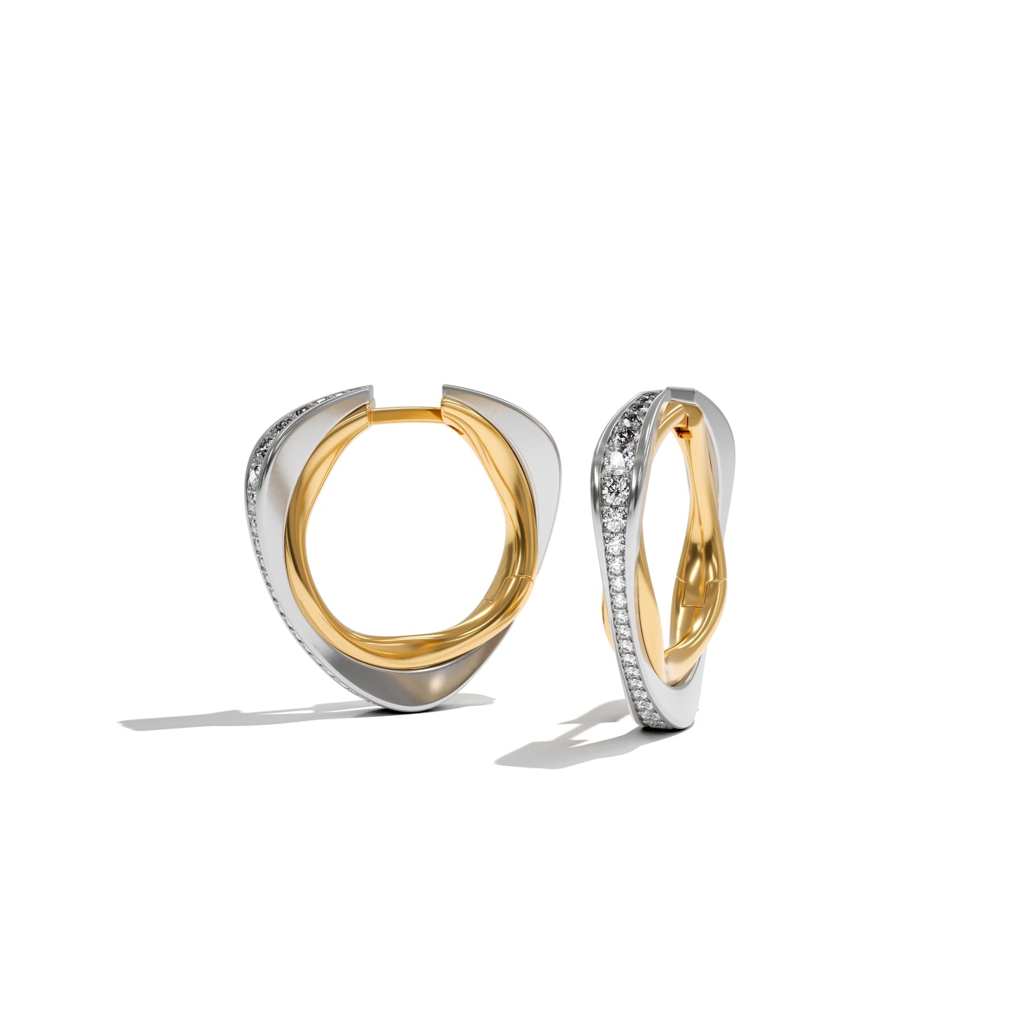 Earrings LOS ANGELES three angles (hoops)