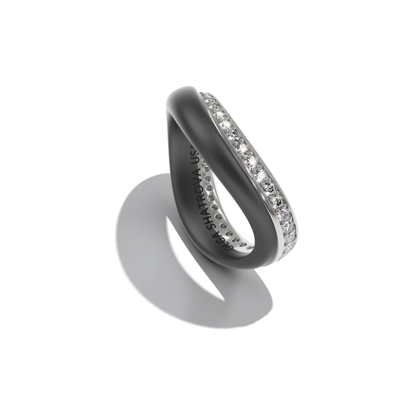 Ring LOS ANGELES smooth gray titanium