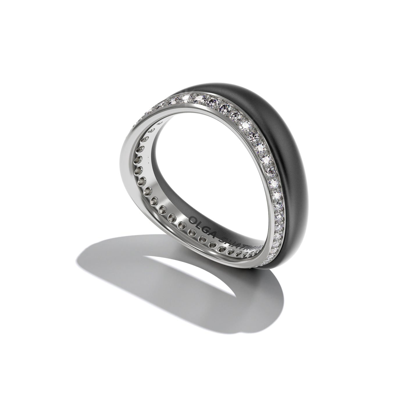 Ring LOS ANGELES smooth gray titanium