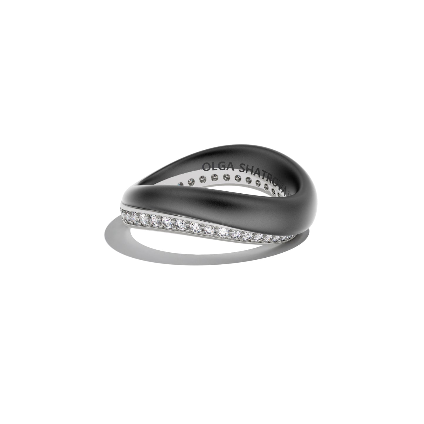 Ring LOS ANGELES smooth gray titanium