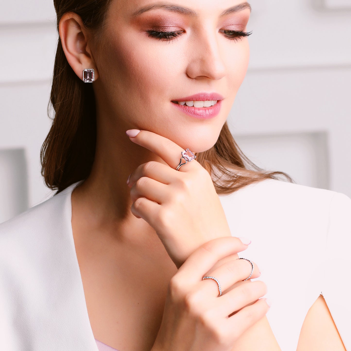 Earrings STILL morganite