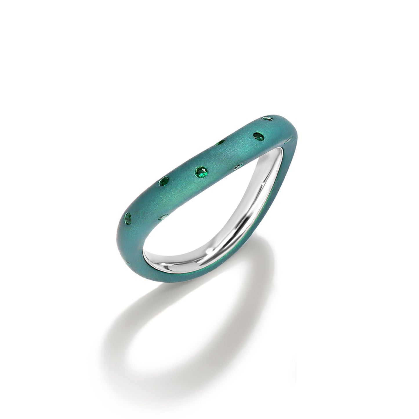 Titanium Ring LOS ANGELES green