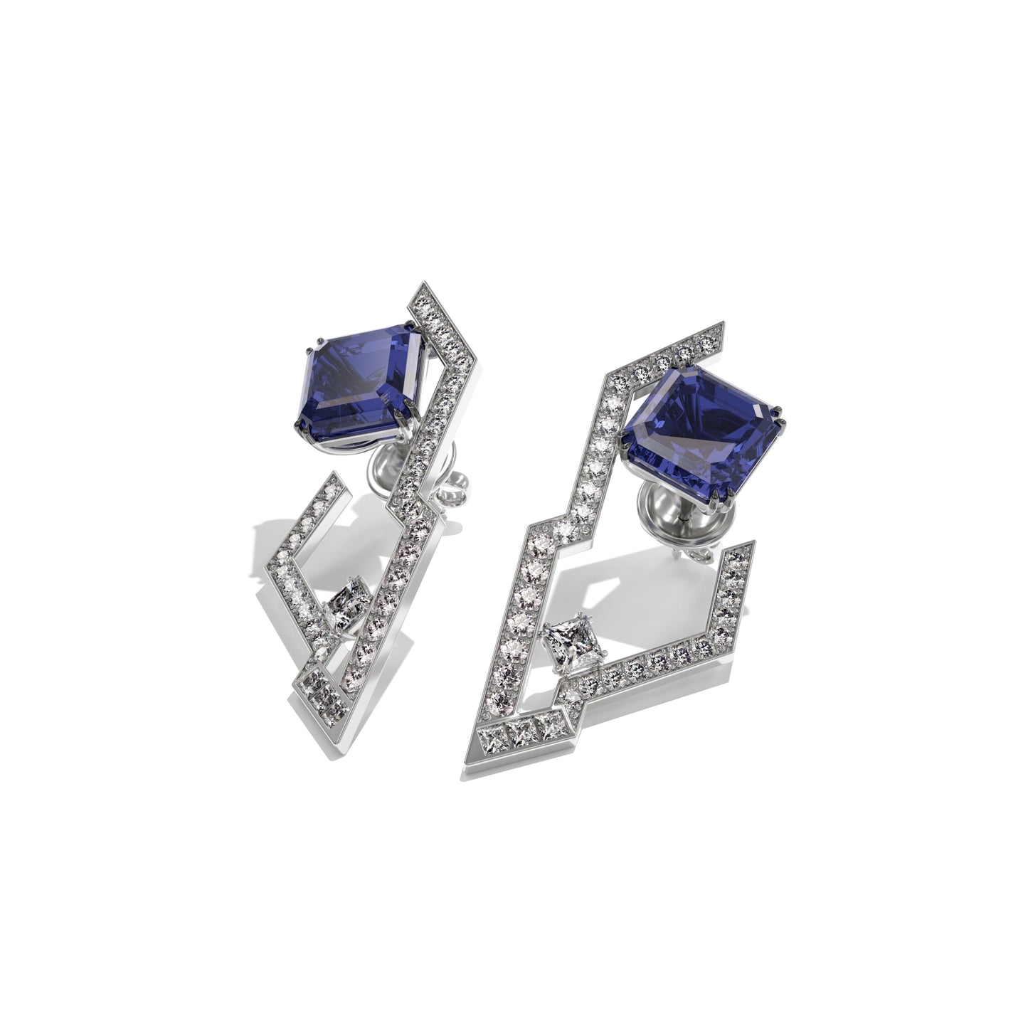 Earrings ROSEUS FLAMMA tanzanite