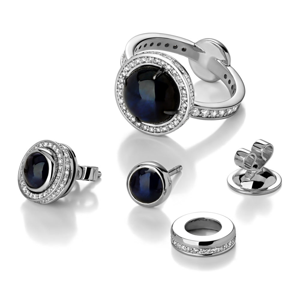 Ring SATELLITE sapphire