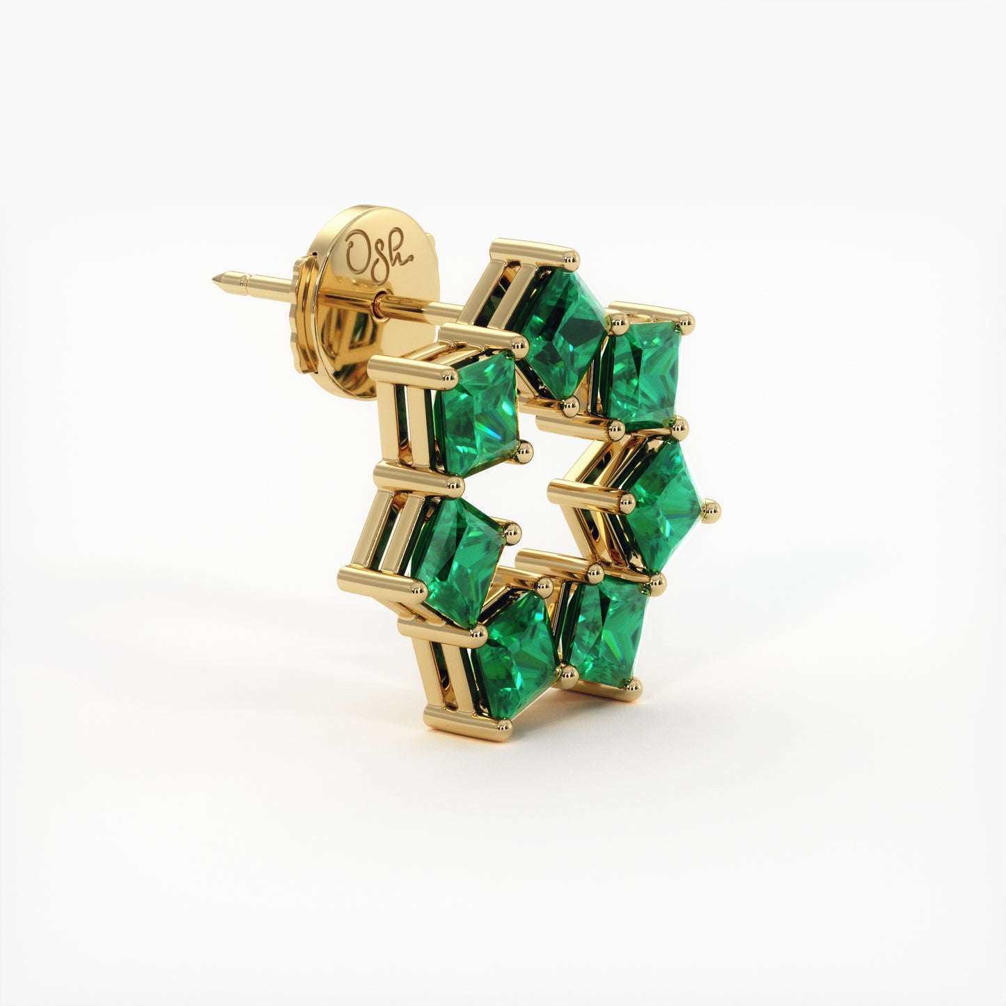 Earrings SIDERA emerald