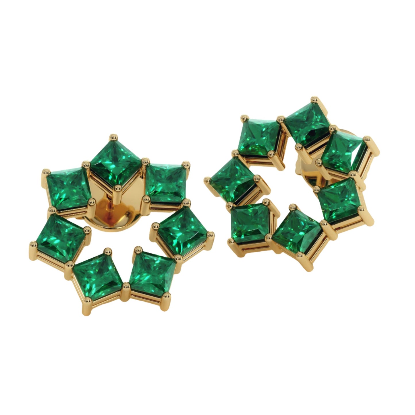 Earrings SIDERA emerald