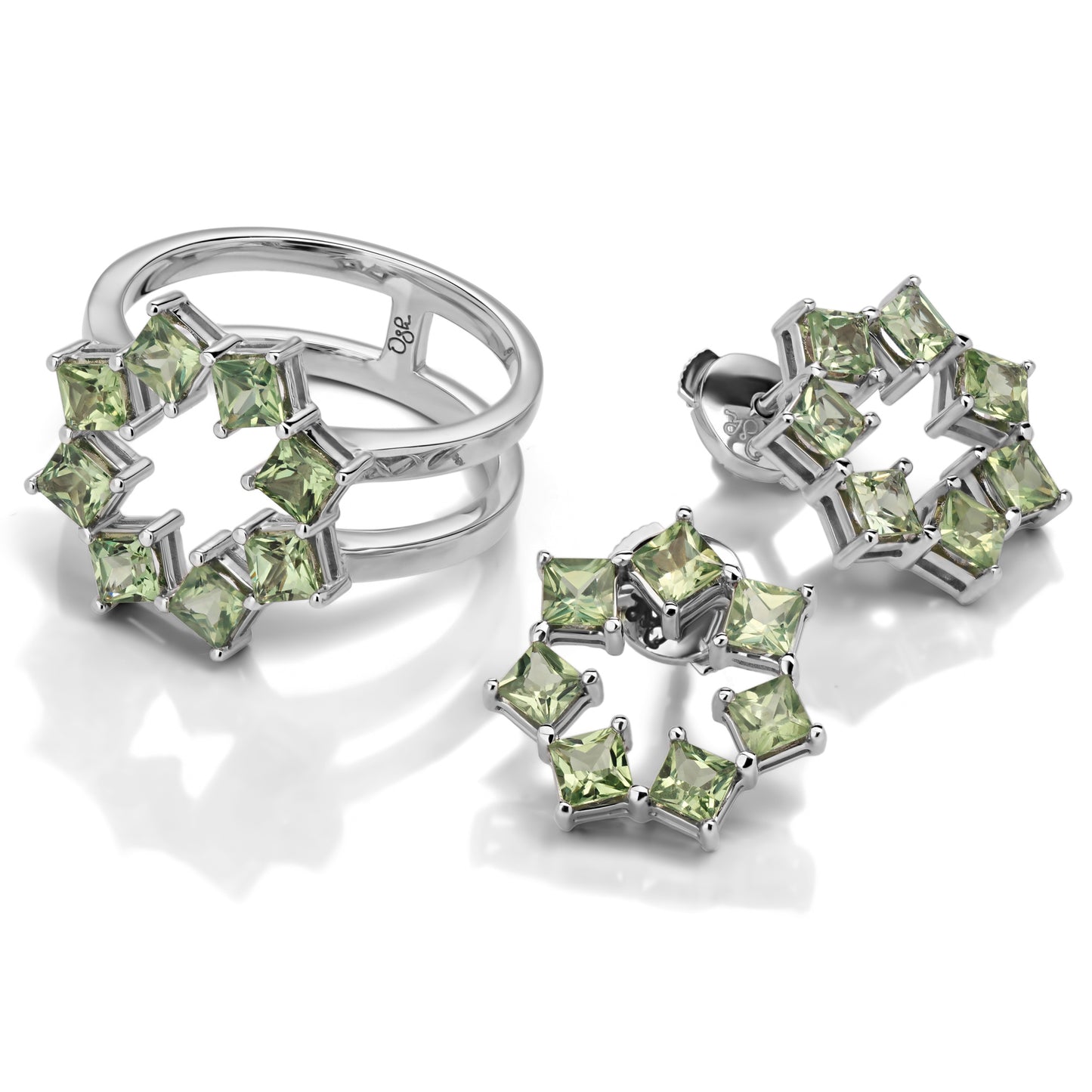 Ring SIDERA green sapphire