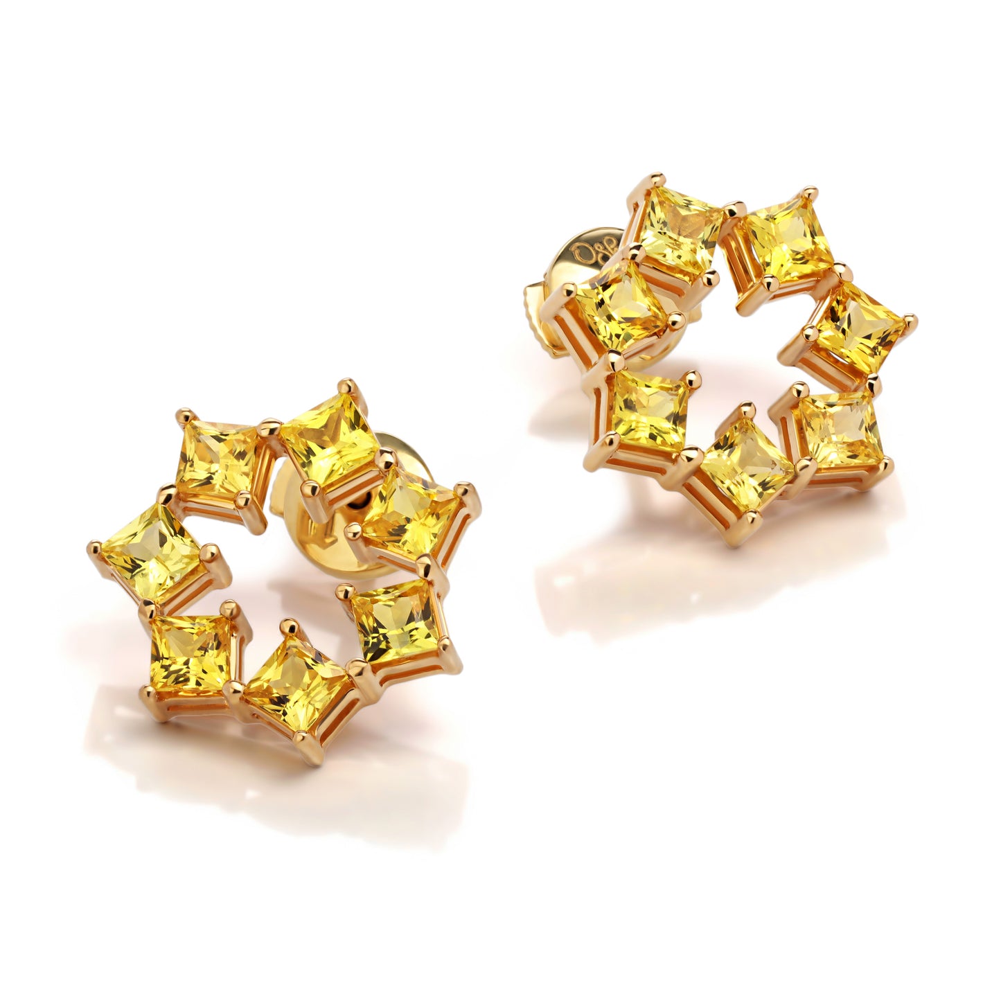 Earrings SIDERA yellow sapphire