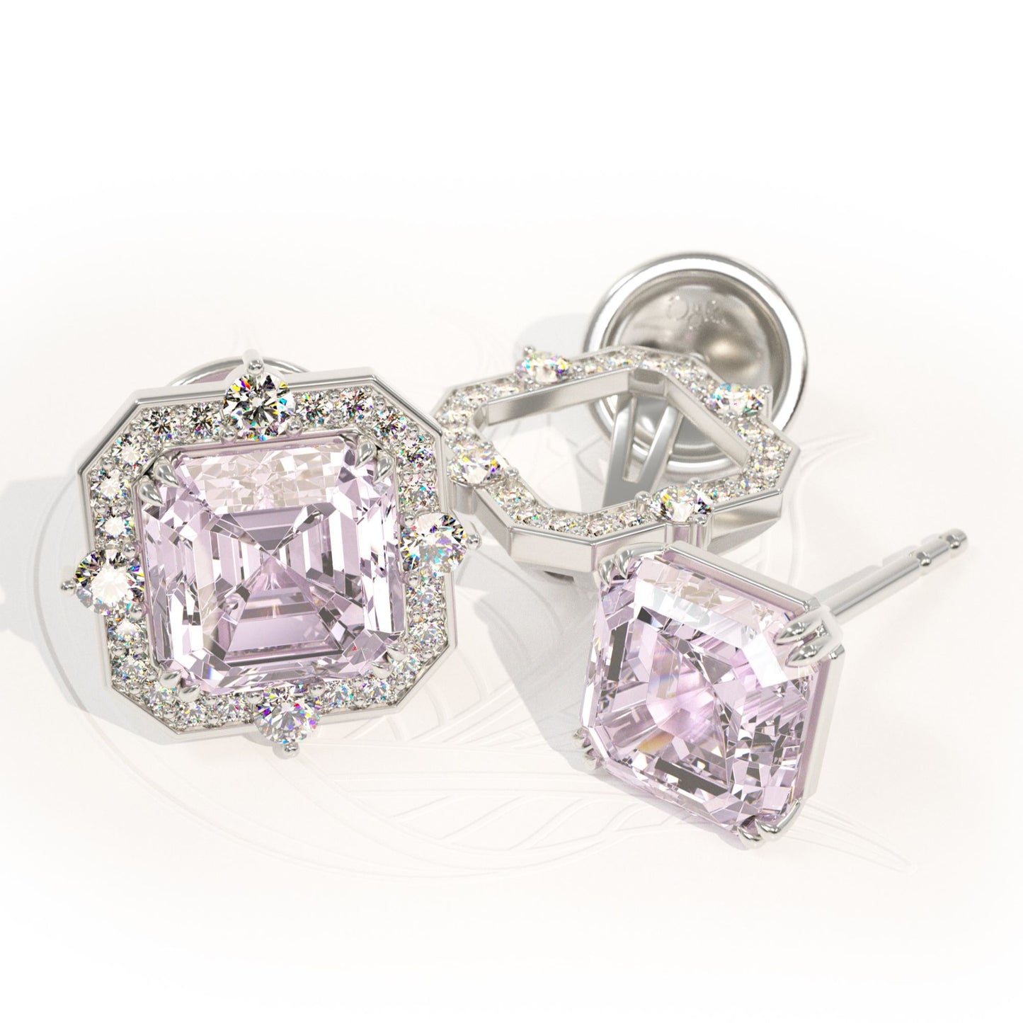 Earring studs STILL morganite