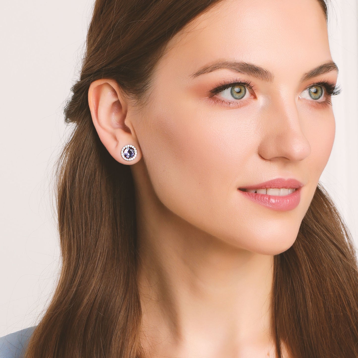 Earring studs TRANSFORMERS tanzanite