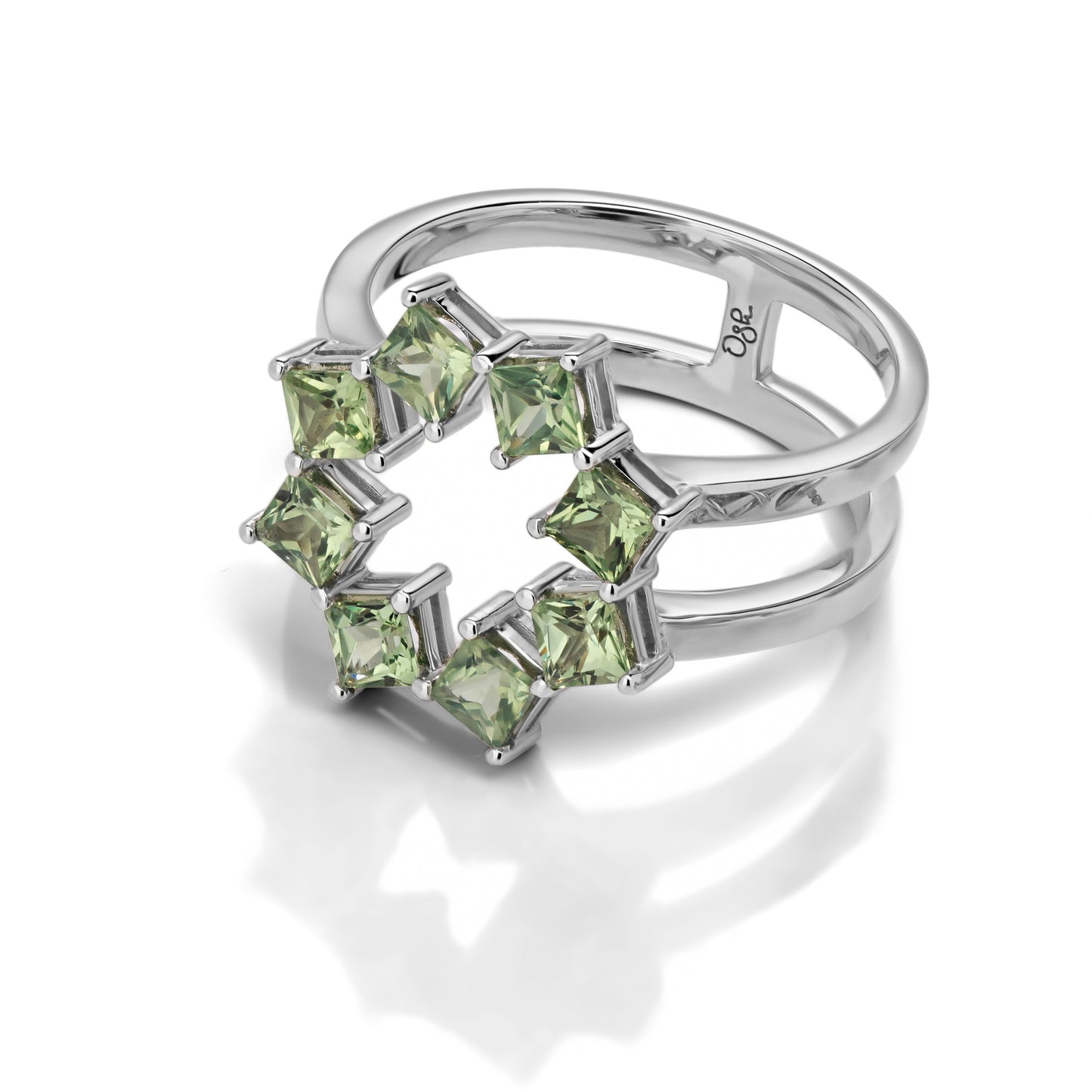 Ring SIDERA green sapphire