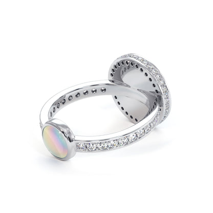 Ring SATELLITE moonstone