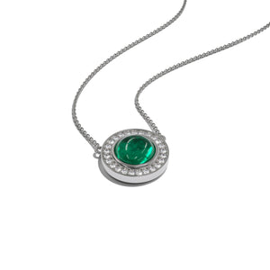 Necklace SATELLITE emerald