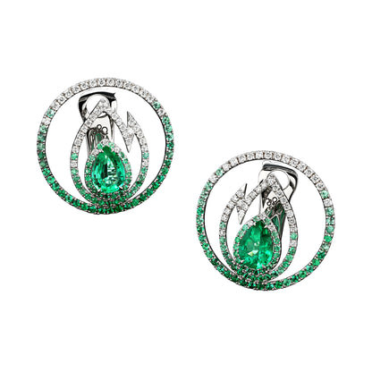 Earrings EMERALD TULIP