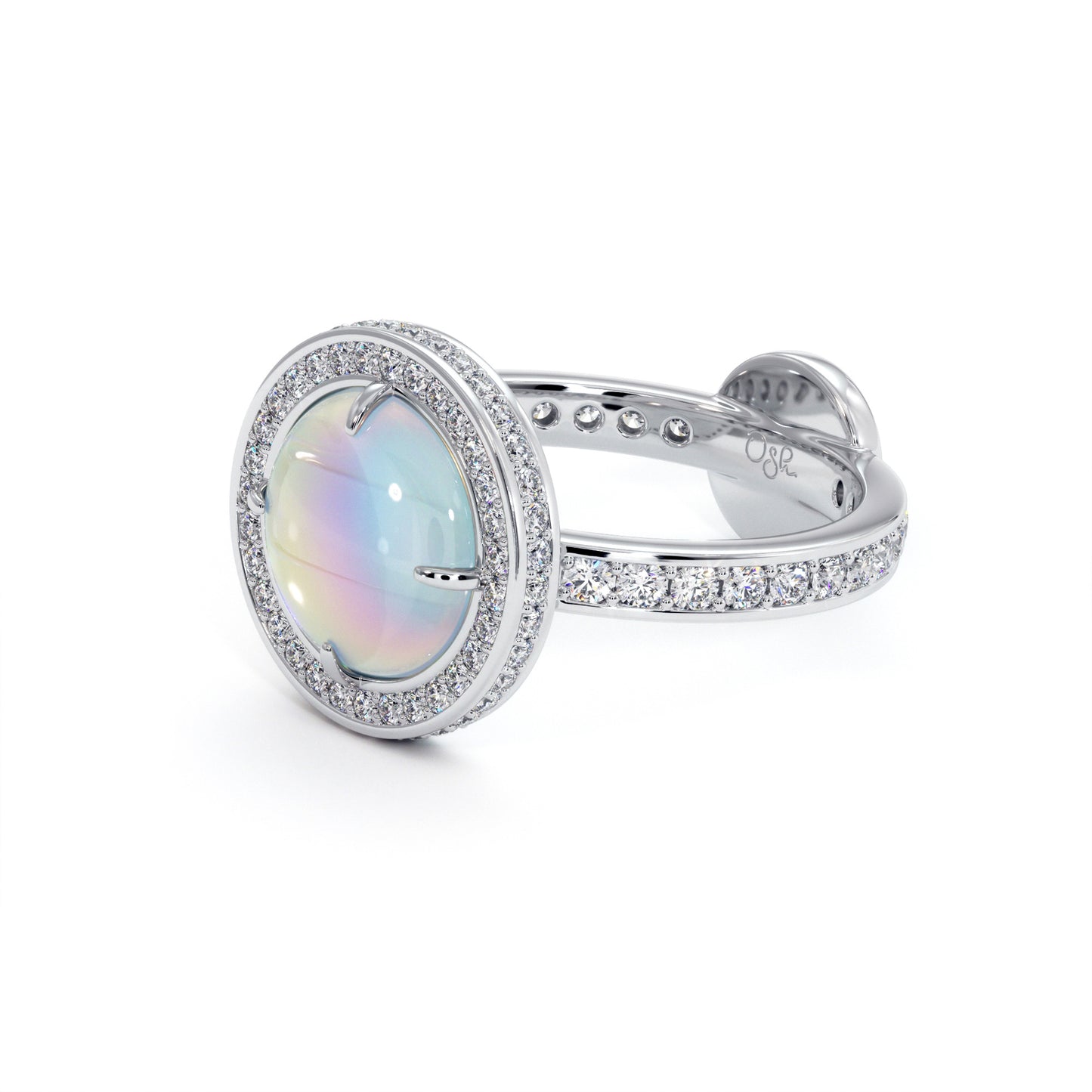 Ring SATELLITE moonstone